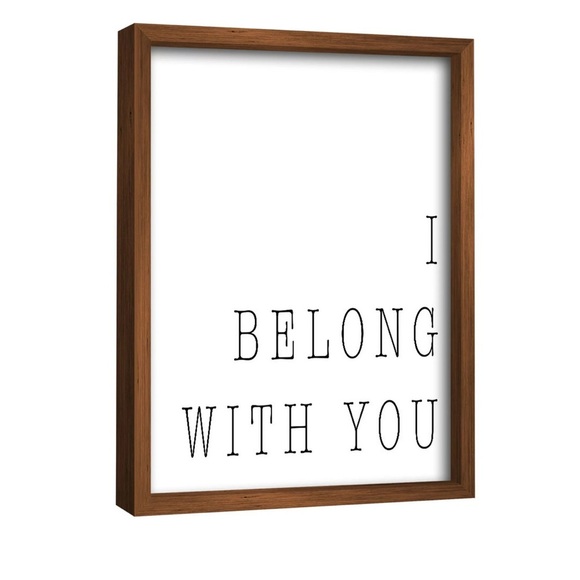 LIKE NEW I BELONG WITH YOU YOU BELONG WITH ME WOODEN SIGNS SET - Picture 2 of 8